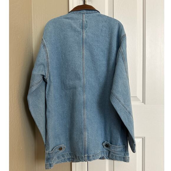 Vintage 90s Sunbelt Sun Belt Denim Chore Jacket Men Small - Picture 3 of 6